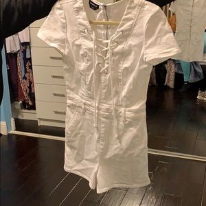 White bebe romper